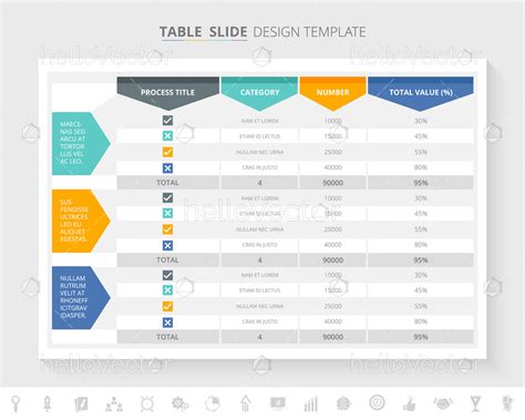 vector table infographic  graphics vectors