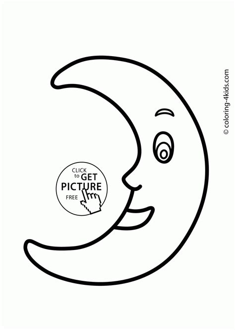 printable moon coloring pages