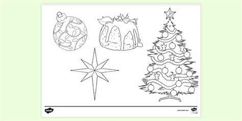 christmas colouring page  preschoolers colouring