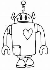 Robot Coloring Pages Print Tulamama Easy sketch template