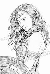 Wonder Colouring Woman Coloring Printable Pages Ecoloringpage Gadot Gal Continue Reading Kids sketch template