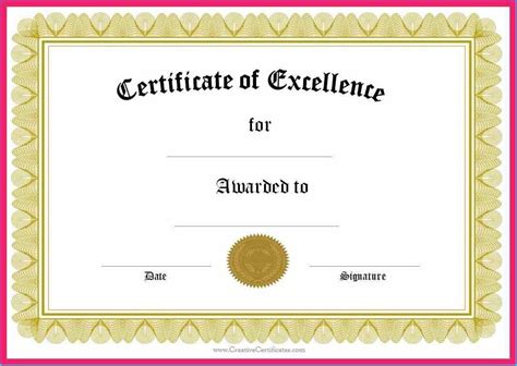 winner certificate template professional template