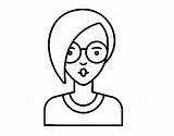 Short Hair Girl Coloring Pages Drawing Colorear Getdrawings Coloringcrew Getcolorings sketch template