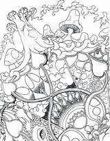 Mushroom Trippy Stoner Getcolorings Stoners Psychedelic Laurenzside Setas Toadstools Pills Drugz Hongos sketch template