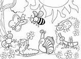 Coloring Insect Pages Realistic Garden Color Getdrawings sketch template