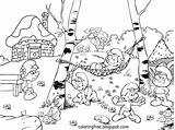 Coloring Drawing Mushroom House Smurfs Pages Kids Smurf Printable Color Village Cartoon Getcolorings Papa Difficult Getdrawings Cool sketch template