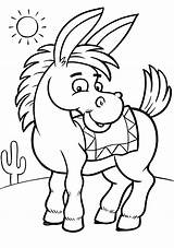 Coloring Donkey Pages Kids Printable Bestcoloringpagesforkids sketch template