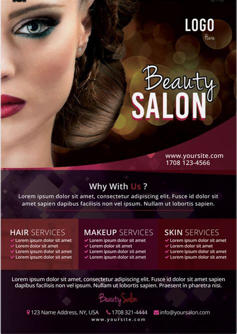 hair salon flyer templates