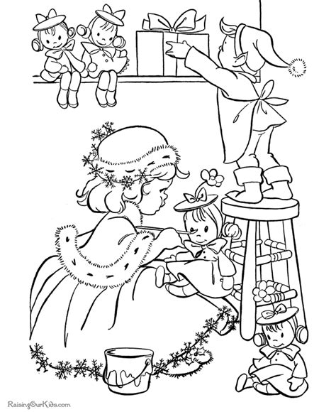 christmas printable coloring pages elves