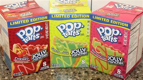 jolly rancher pop tarts watermelon cherry and green apple review youtube