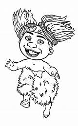 Croods Pages Colorare Disegno sketch template