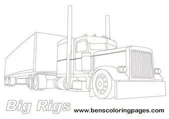 peterbilt truck coloring pages sketch coloring page