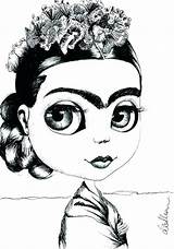 Frida Kahlo Coloring Pages Together Printable Good Beautiful sketch template