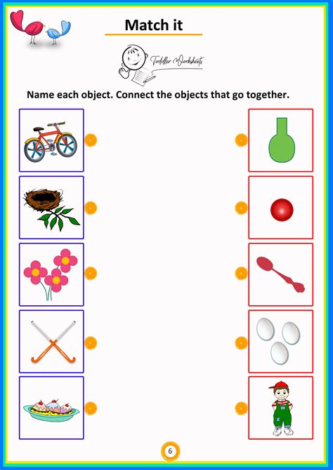 kindergarten matching colors worksheet shape worksheets  preschool