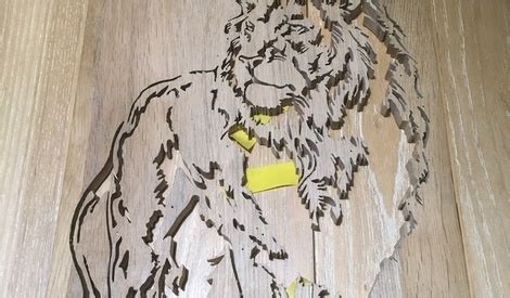 chantournage de lion par aubindesbois sur lair du bois