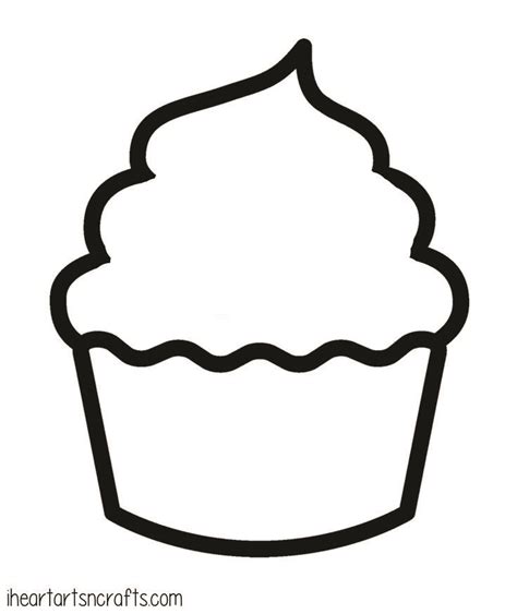 pin  monica  moldes cupcake template preschool coloring pages