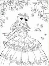 Coloring Pages Anime Princess Kawaii Girls Cute Printable Disney Mia Book Mama Adult Color Chibi Sheets Motivation Involving Google Colouring sketch template