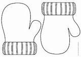 Winter Mitten Printable Mittens Coloring Template Pages Kids Crafts Gloves Christmas Pattern Snowman Outline Moufle Hiver Toddlers Snow Sheets Hand sketch template