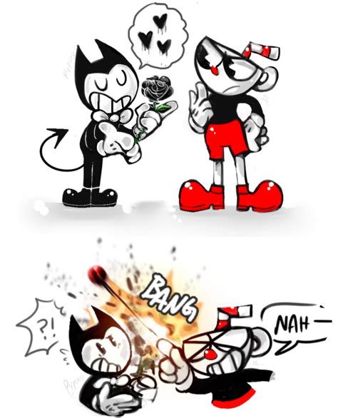 bendy and cuphead by pypixy on deviantart