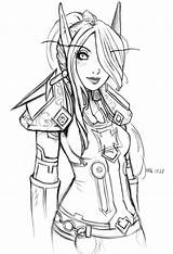 Warcraft Elves Adult Paladin Wow Elven Ausmalbilder Malvorlagen Sketchite Smash Bros sketch template