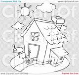 Outline Coloring House Clip Illustration Rf Royalty Bnp Studio sketch template