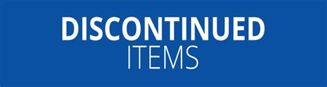 discontinued items