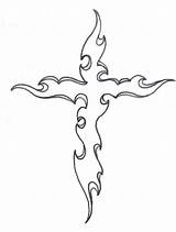 Cross Tattoo Designs Tribal Tattoos Crosses Simple Stencils Printable Heart Banner Stencil Drawing Christian Celtic Choose Board Templates sketch template