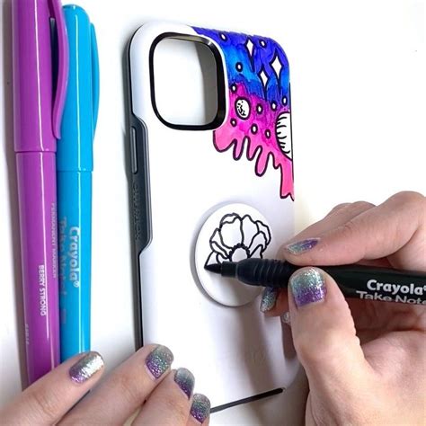 galaxy phone case   draw hands ink  drawings otterbox cases