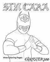 Coloring Pages Sin Wwe Cara Wrestling Printable Color Hardy Vector Print Jeff Reigns Roman John Cena Books Lucha Wrestlers Drawing sketch template