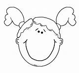 Blushing Clker Pigtails I2clipart Domain Ocal 2007 sketch template