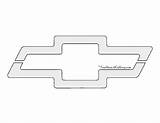 Chevrolet Emblem Bowtie Outline Symbol Freestencilgallery sketch template