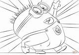 Minion Coloring Pages Jerry Drawing Printable Purple Color Angry Getdrawings Captain Dot sketch template