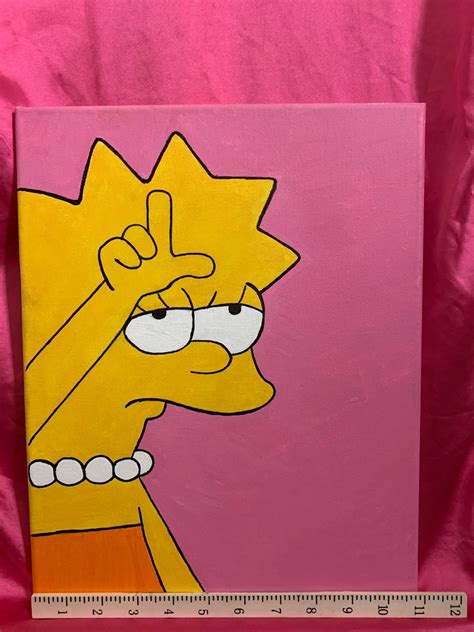 Lisa Simpson Loser Meme Canvas Painting Etsy
