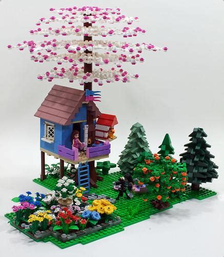 I Brick Cherry Blossoms Lego Friends Tree House Moc
