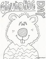 Coloring Groundhog Pages Printable Doodle Alley Getcolorings Ground Hog sketch template