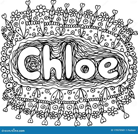 coloring page  adults  girl   chloe greeting card design