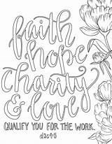 Hope Coloring Pages Faith Better Feel Charity Squeeze Just Color Printable Bible Getcolorings Getdrawings Church Kids Christian Colorings sketch template