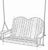 Porch Swing Plans Swings Outdoor Drawing Woodworking Projects Furniture Printable sketch template