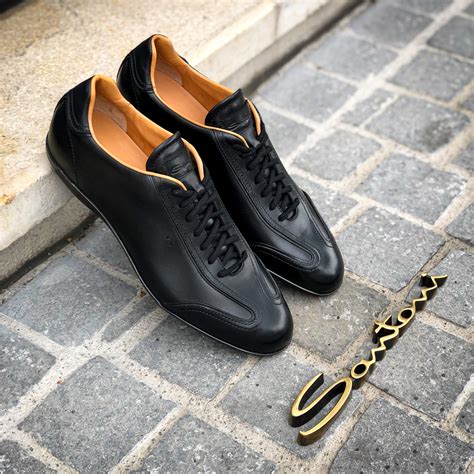 santoni leather sneakers luxury shoes store  geneva brogue