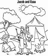 Jacob Esau Coloring Pages Bible Story Kids Popular sketch template