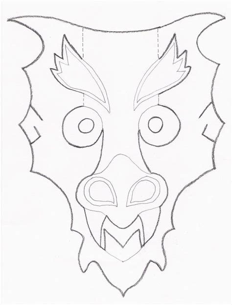 dragon mask template  codenameeternity  deviantart dragon mask
