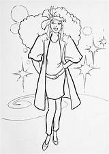 Barbie Coloring Pages Fashion Visit Rockers Diva 1986 Illustration sketch template