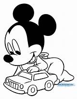 Mickey Baby Mouse Coloring Drawing Pages Car Disney Gif Minnie Color Babies Printable Toy Disneyclips Funstuff Pluto Print Book Goofy sketch template