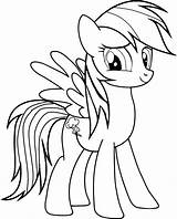 Rainbow Dash Coloring Pony Little Pages Getcoloringpages sketch template