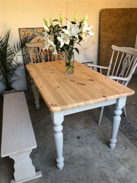vintage pine farmhouse kitchen dining table rustic  bournemouth