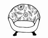 Armchair Vintage Coloring Coloringcrew sketch template