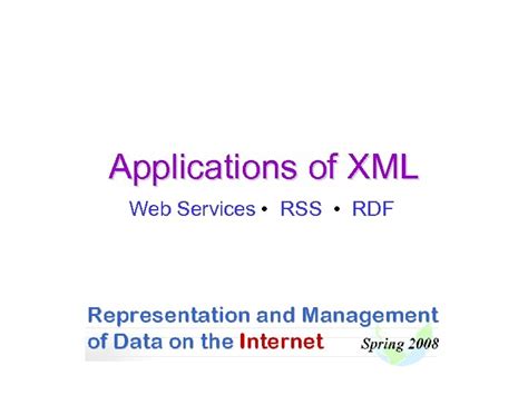 applications of xml web services rss