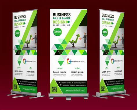 modern professional business roll  banner design graphicsfamily