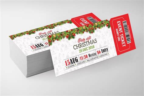christmas ticket print templates invitaciones de fiesta de navidad