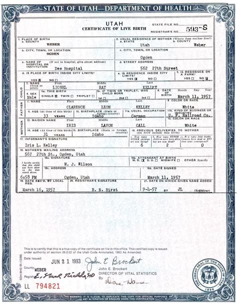 temporary birth certificate
